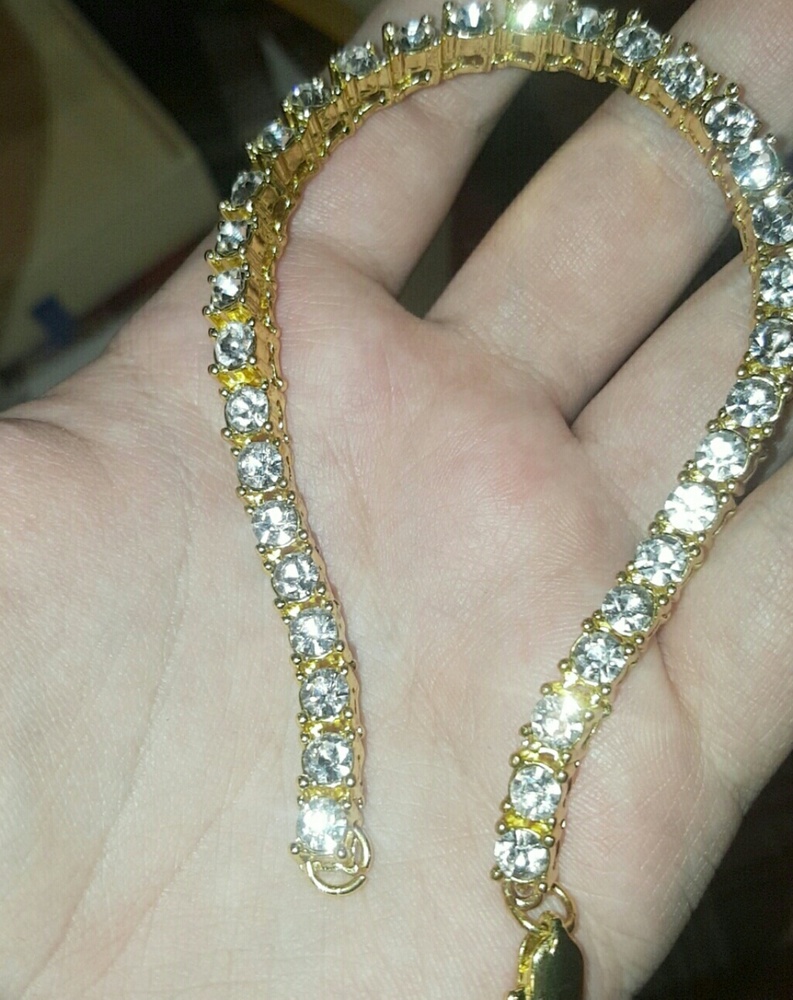 20in Big lab diamonds Gold Icedout Tennis Necklace
